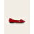 Cuir Plissé Verni Rouge
