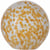 Lot De 600 Perles Artisanales Vintage En Verre Jaune Orangé - Ronde, Inde Années 80 - Occasion