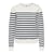 Bianco rigato blu