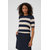 Bleu Midnight/Beige Feather Wide Stripe