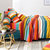 Orange/Rose/Turquoise/Jaune