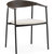 Noyer Foncé Tissu Blanc Noir