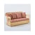 Résine Naturelle - Tissu Rayures Bordeaux