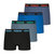 Schwarz + marine + blau + grau