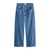 Denim Bleu Moyen Brodé