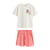 Motif Snooze Club À Rayures Crème/Rose Au Dos