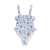Crème/Bleu À Petits Motifs Floraux