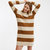Beige/brune striber