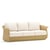 Marron/Beige Naturelle, Coussin Écru