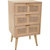 Bois Naturel Et Cannage Beige