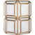 Laiton Antique Et Verre Blanc