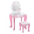 Rose, Blanc, Motif Licorne