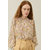 Beige/Rosa Bedruckt