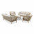 Structure Bois Clair, Corde Beige, Coussin Écru