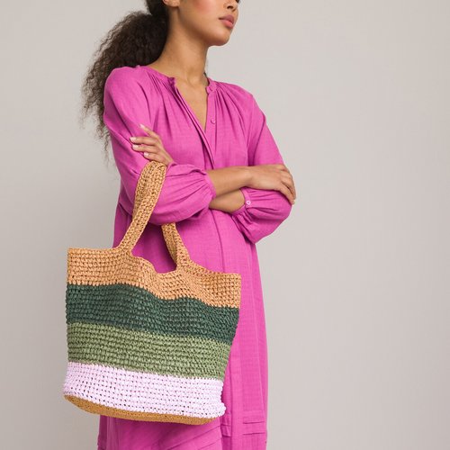 Cabas a rayures multicolore La Redoute Collections La Redoute