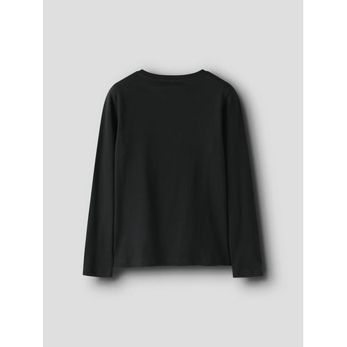 Slogan print t-shirt with long sleeves, black, Name It | La Redoute