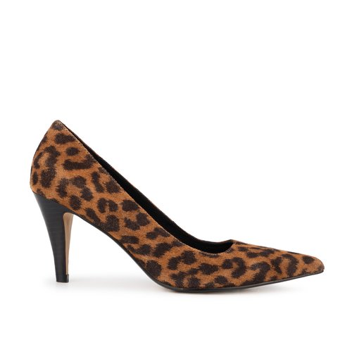 Escarpins en cuir tyra cuir facon leopard leopard Bons Baisers La Redoute