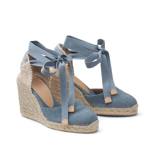 Espadrilles compensees en coton CARINA
