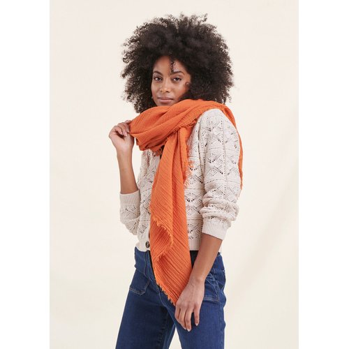 Foulard en coton orange La Fee Maraboutee La Redoute