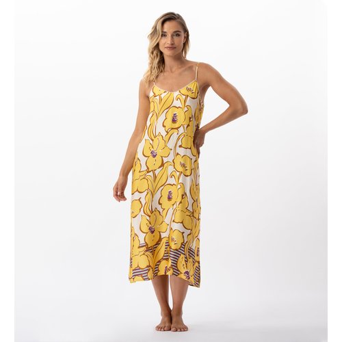 Nuisette longue imprimee fleurs en 100 viscose neroli 713 multicolore Le Chat La Redoute