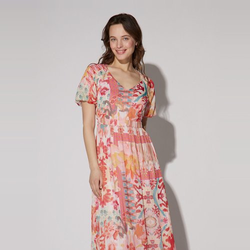 Robe longue emmanchure kimono ouverte au dos orange Naf Naf La Redoute