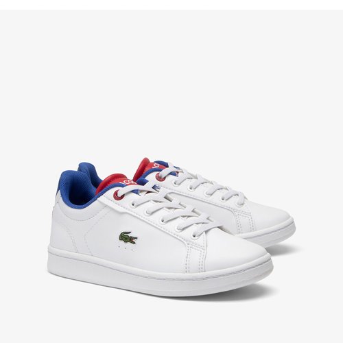 Kids carnaby pro cadet trainers white blue red Lacoste La Redoute