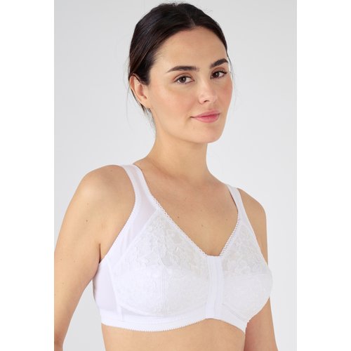 Soutien gorge dos droit sans armatures ouvert devant blanc Damart La Redoute