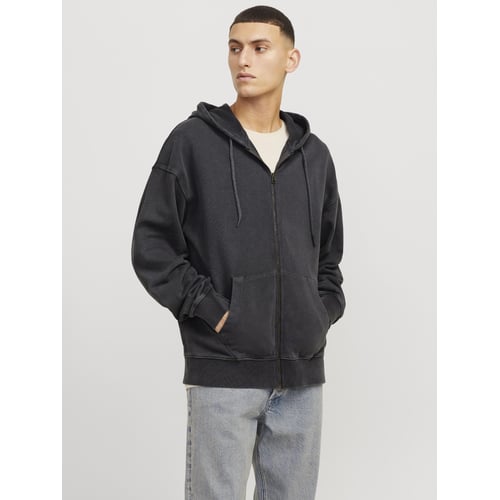 JACK & JONES Sweat à Capuche Zippé Uni – Coton/Polyester Confort – Look Streetwear