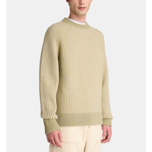 Pull droit nubi en maille jersey kaki et gris Galeries Lafayette La Redoute