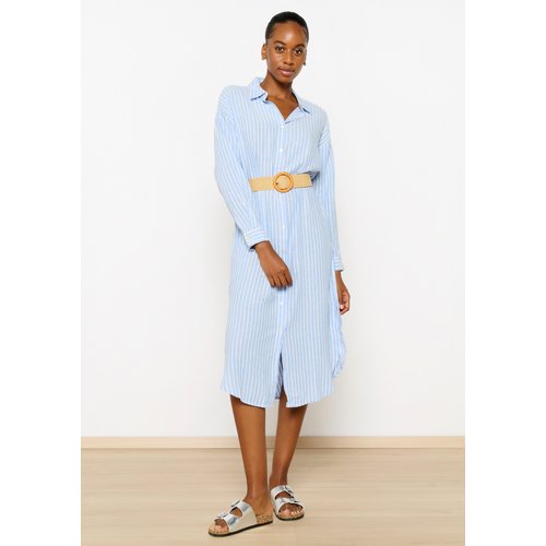 Robe chemise a rayures avec ceinture bleu pastel Lolaliza La Redoute