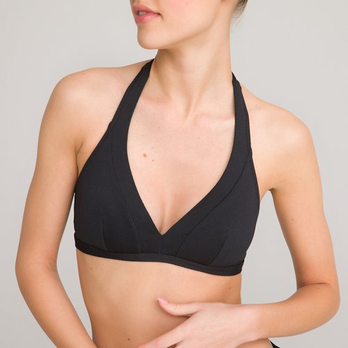 Haut de maillot de bain triangle maille piquee La Redoute Collections La Redoute