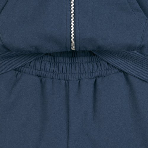 Tuta Bambino Calcio Francia 2 Stelle | Completo Felpa Con Cappuccio E Pantaloni | Blu Royal Taglie 3-14 Anni