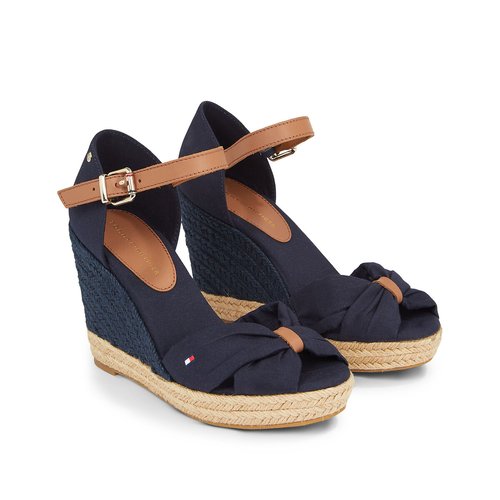 Sandales compensées tommy hilfiger bleu marine shop