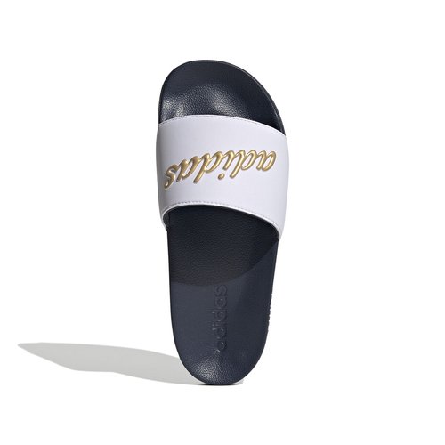 Claquettes adilette shower Adidas Sportswear blanc bleu La Redoute
