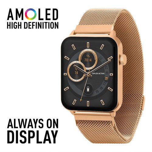 Amoled series 30 rose gold mesh strap smart watch rose gold Reflex Active La Redoute
