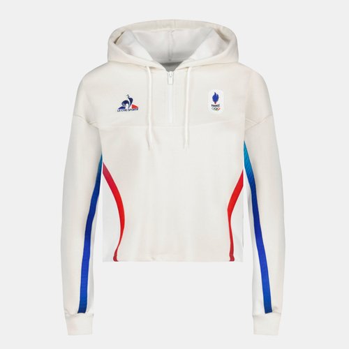 Sweat a capuche equipe de france olympique paris 2024 beige Le Coq Sportif La Redoute