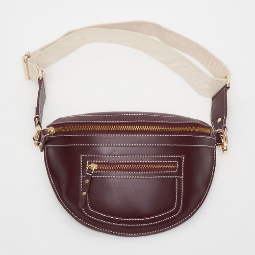 Burgundy bum bag discount
