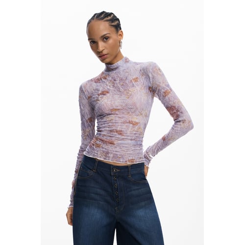 T-shirt Desigual Multicolore Coton Taille S 36 - Occasion Très Bon État