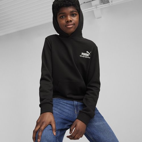 Logo print hoodie in cotton mix black Puma La Redoute