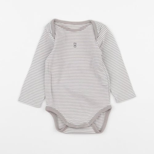 Body Bébé Obaibi Manches Longues Rayé Rouge/beige/noir - Taille 3 Mois, 100% Coton, Neuf Sans étiquettes