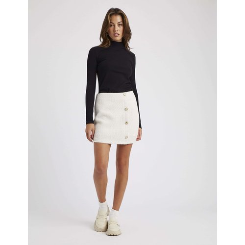 Jupe tweed blanche on sale