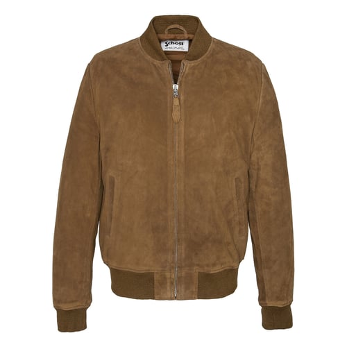 Bomber En Cuir Daim Vert Homme - Zayn Leather - Style Rétro Vintage - Fait Main En Inde
