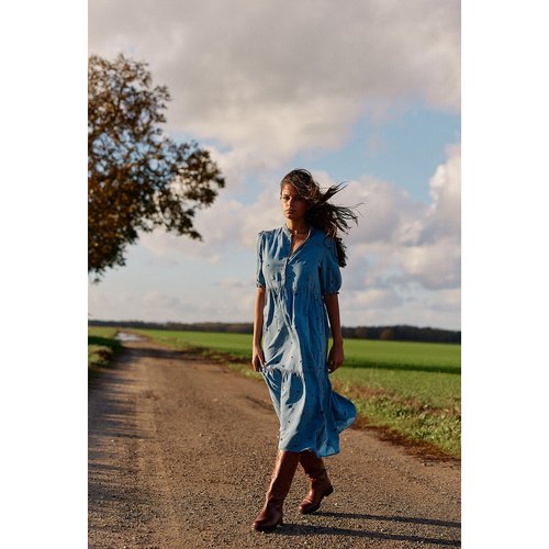 Robe mi longue rosita stone clair La Petite Etoile La Redoute