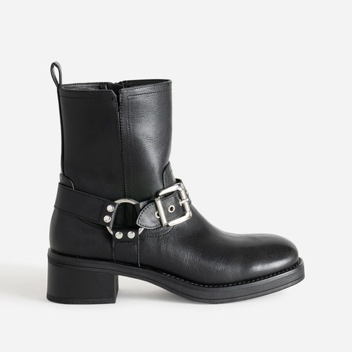 Boots plats aya noir Texto La Redoute