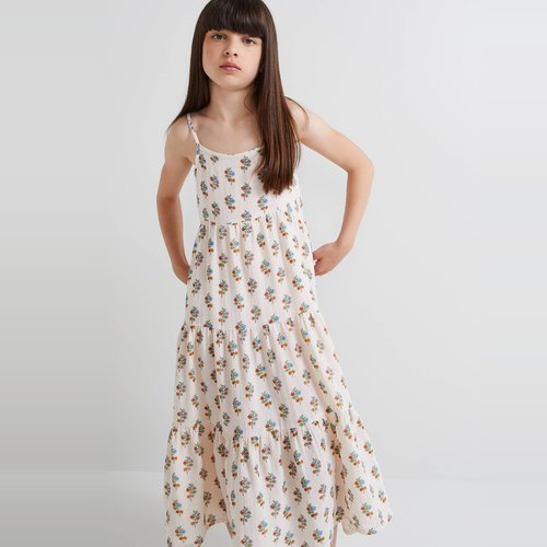 Robe imprimee en coton bio ecru Monoprix La Redoute