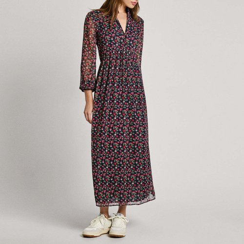 Robe longue a imprime floral bleu dulwich Pepe Jeans La Redoute
