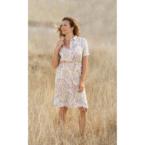 Robe lin imprimee francais B. SOLFIN