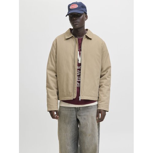 Zip-up jacket with collar, beige, Jack & Jones | La Redoute