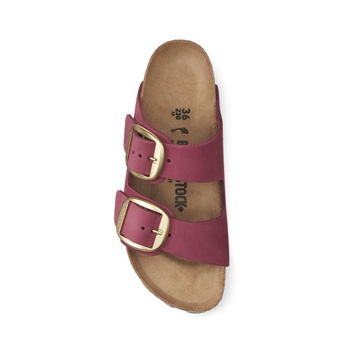 Lederpantoletten arizona big buckle mit grossen schnallen rosa Birkenstock La Redoute