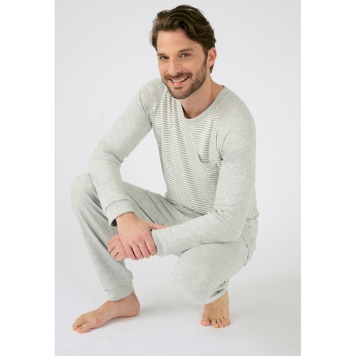 Pyjama maille interlock chaude et fluide thermolactyl gris chine clair Damart La Redoute